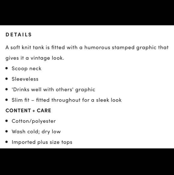 Torrid Drinks Well With Others Slim Fit Tank - Picture 7 of 9